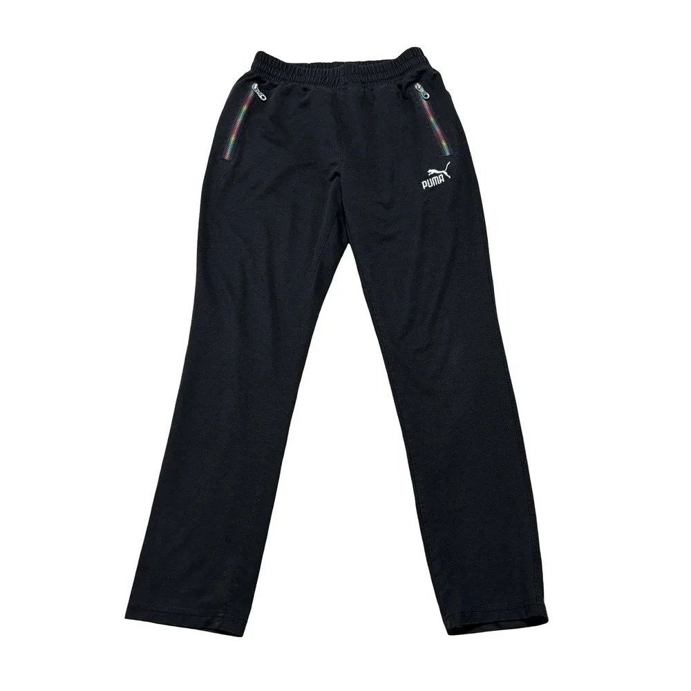 Puma Youth Girls Sweatpants Black / Multi Size Large (12-14) 25 x 27